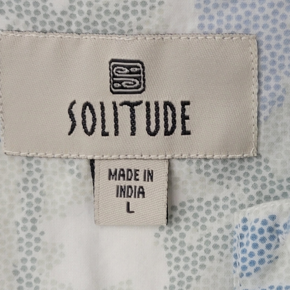 Solitude Short Sleeve Button Down Palm Tree Print… - image 5